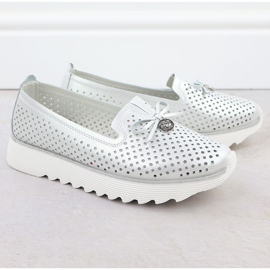 S. BARSKI Pantofi pentru femei pentru femei Openwork Silver S.Barski LR51-631 argint 2