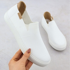 Adidași textile alunecă pe Białe Big Star RR274717 alb 1