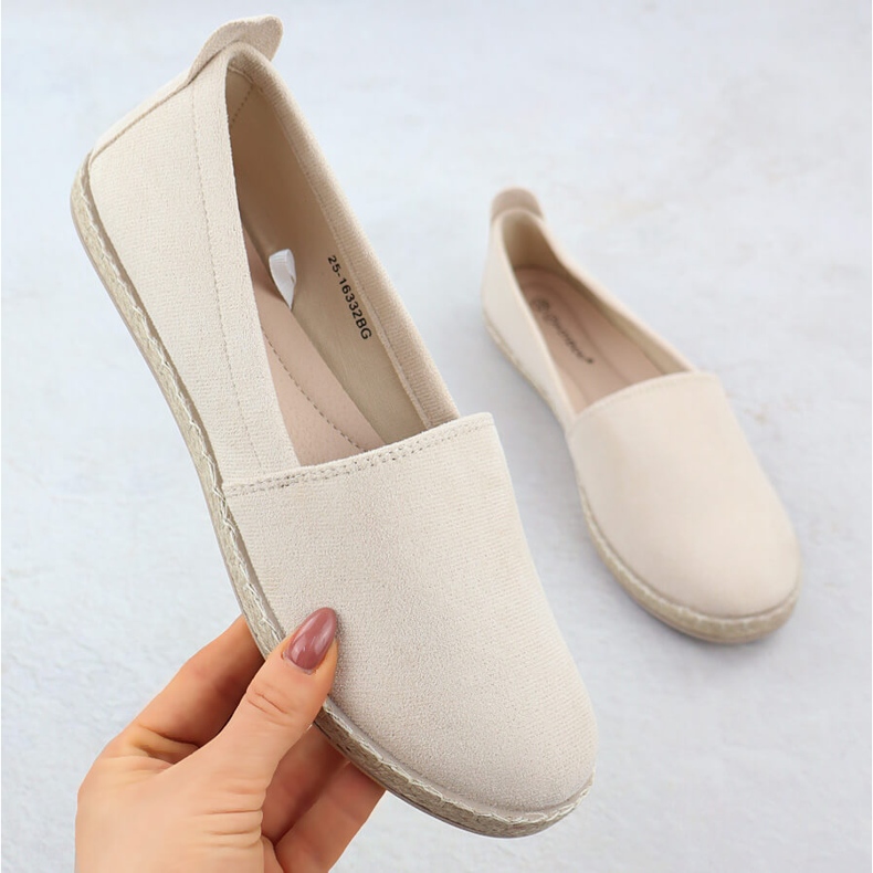 Espadrilles pentru femei Suede Beige Potocki PY16332 bej 1