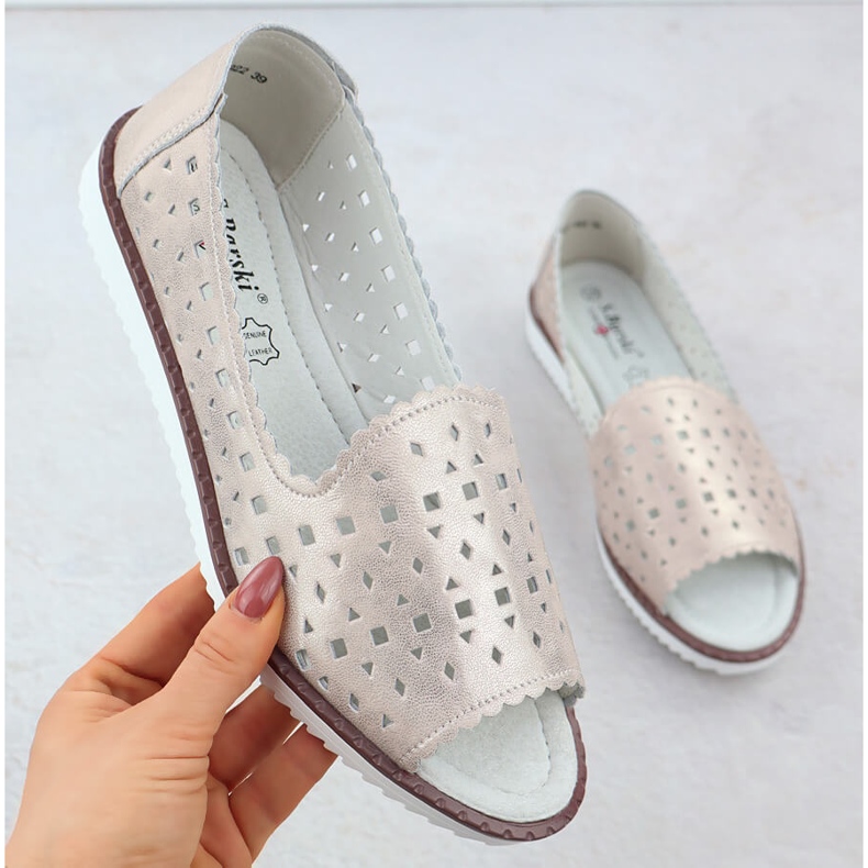 Pantofi pentru femei pentru femei Open Toe Openwork Beige S.Barski LR51-922 bej 1 Pantofi pentru femei pentru femei Open Toe Openwork Beige S.Barski LR51-922 bej 1