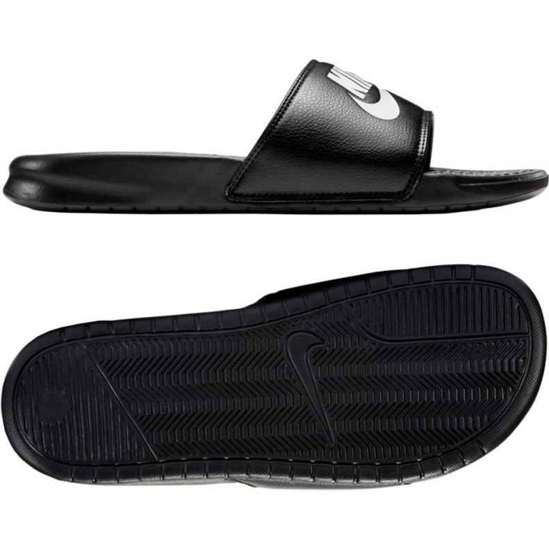 Nike Benassi JDI 343880 090 FLIP BLACK -FLOPS negru 1