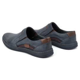 Olivier Mocasini bărbați piele 520 bleumarin albastru 4 Olivier Mocasini bărbați piele 520 bleumarin albastru 4