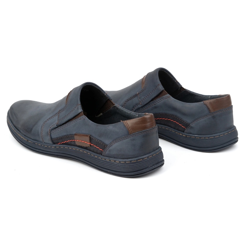 Olivier Mocasini bărbați piele 520 bleumarin albastru 4