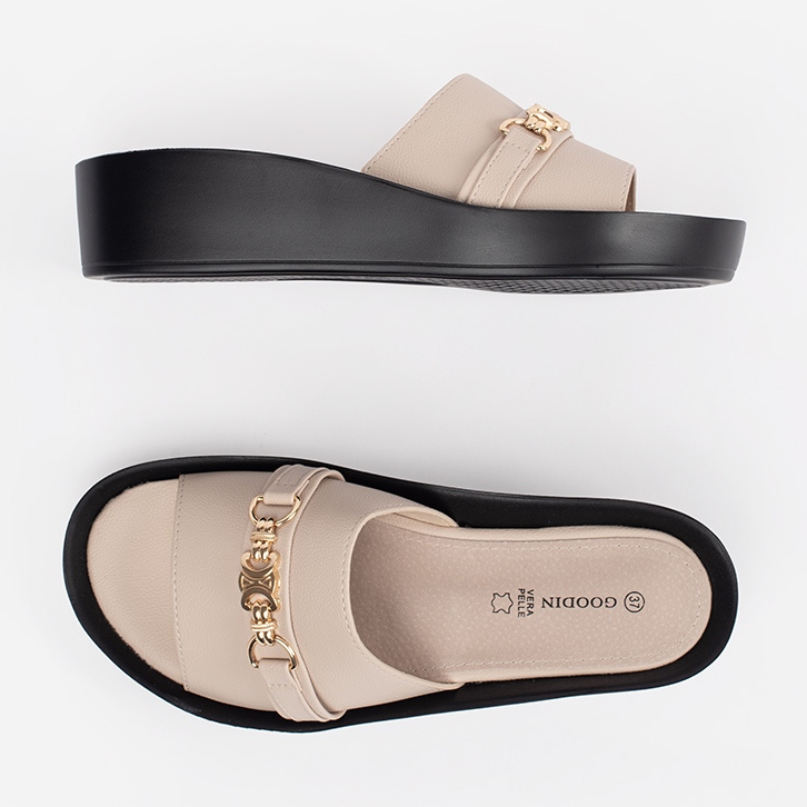 Goodin Clapele femeilor bej cu un lanț 2