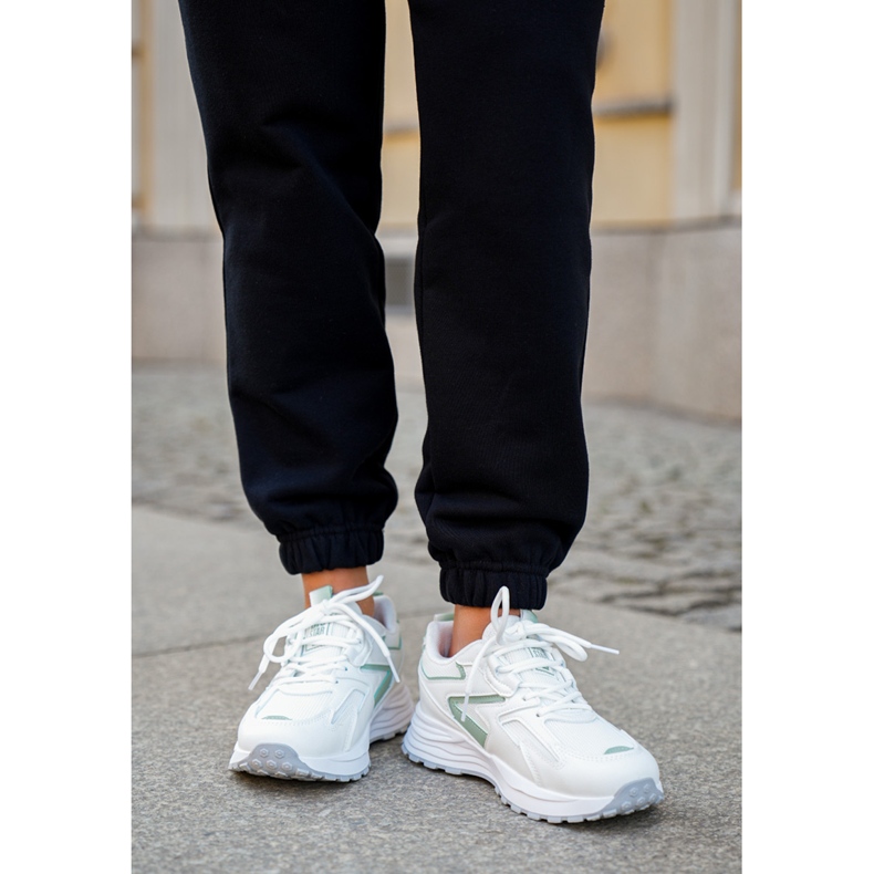 Big Star Pantofi sport pentru femei Star Big NN274A095 Sistem Hi-Poly Sistem alb-verde 2