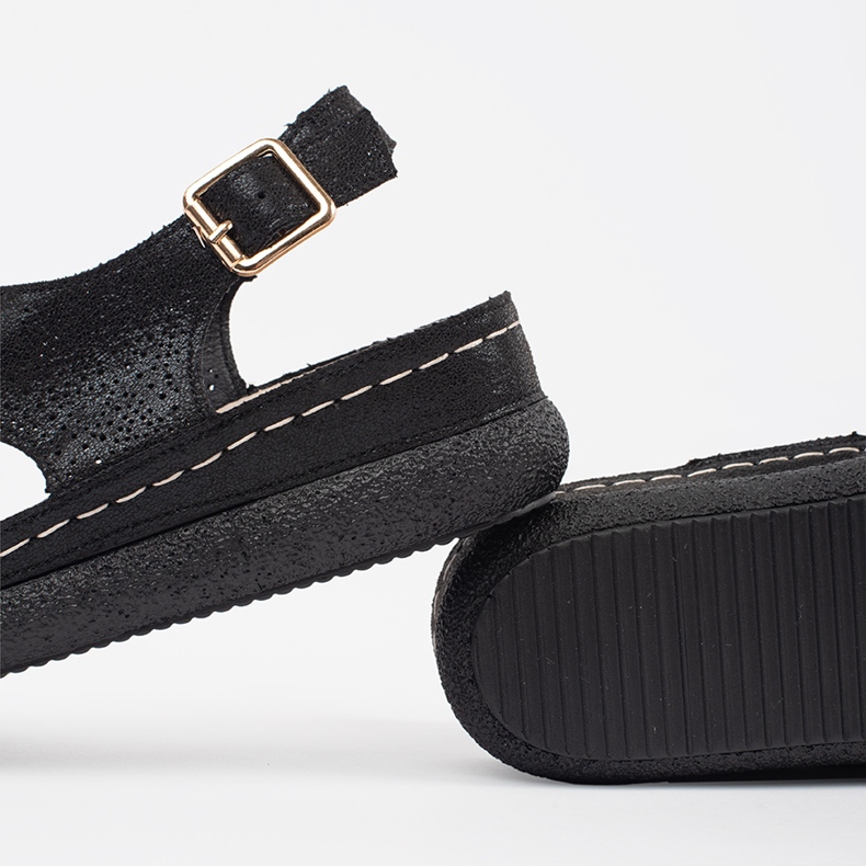 Goodin Sandale negre pe o platformă ușoară negru 1