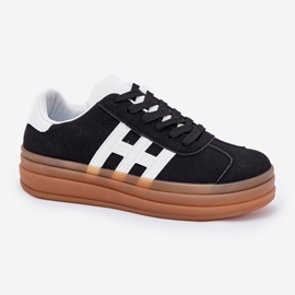 Pantofi de damă cu platformă negru 4