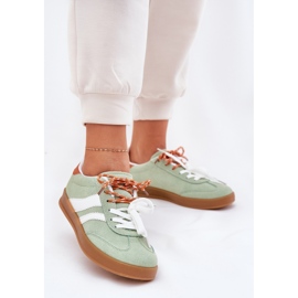 Adidași cu femei scăzute cu verde dantelă dublă 2