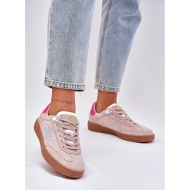 Pantofi sport din piele de căprioară pentru femei D.Franklin DFSH387005 Dirty Pink roz 2 Pantofi sport din piele de căprioară pentru femei D.Franklin DFSH387005 Dirty Pink roz 2