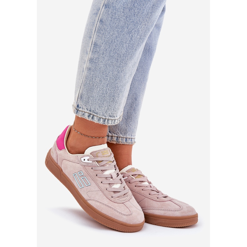 Pantofi sport din piele de căprioară pentru femei D.Franklin DFSH387005 Dirty Pink roz 1 Pantofi sport din piele de căprioară pentru femei D.Franklin DFSH387005 Dirty Pink roz 1