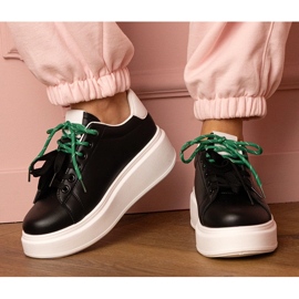 Adidași cu sporturi negre de pe platformă negru 1