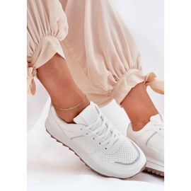 Pantofi sport cu platformă de damă alb 2 Pantofi sport cu platformă de damă alb 2