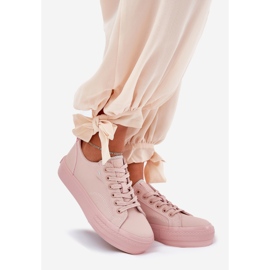 Adidaje pentru femei pe platformă cu Eco Star Big Star RR274A294 Pink roz 1 Adidaje pentru femei pe platformă cu Eco Star Big Star RR274A294 Pink roz 1