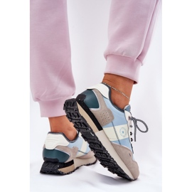 Adidaje din piele de căprioară pentru femei Big Star RR274245 Hi-Polish System Grey-Blue albastru 2 Adidaje din piele de căprioară pentru femei Big Star RR274245 Hi-Polish System Grey-Blue albastru 2