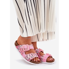 S.Barski Flip-flops pentru femei cu catarame și sclipici S. Barski RB51-006 Pink roz 1