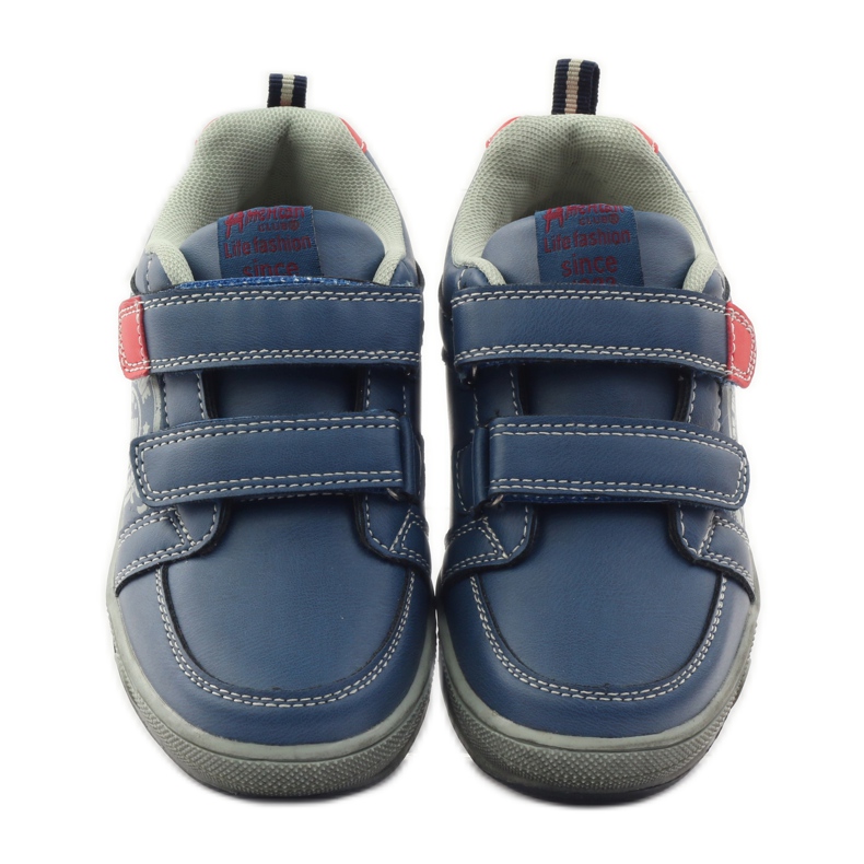 American Club Adidasi sport americani CA51 Velcro roșu multicolor gri 4 American Club Adidasi sport americani CA51 Velcro roșu multicolor gri 4