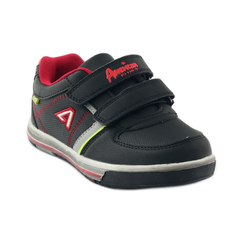 American Club Pantofi sport ADI cu velcro American CA51 roșu verde gri negru 1
