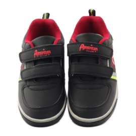 American Club Pantofi sport ADI cu velcro American CA51 roșu verde gri negru 4
