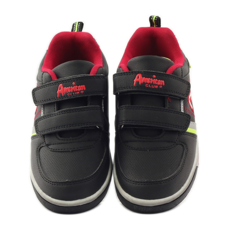 American Club Pantofi sport ADI cu velcro American CA51 roșu verde gri negru 4