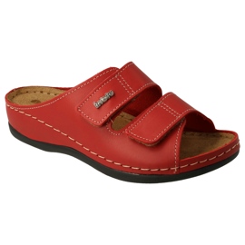 Inblu Red Femei din piele Flip Flops 158D105 roșu 1