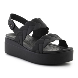 Sandale CROCS Brooklyn Woven Low Wedge 209977-060 negru 1 Sandale CROCS Brooklyn Woven Low Wedge 209977-060 negru 1