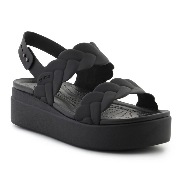 Sandale CROCS Brooklyn Woven Low Wedge 209977-060 negru 1 Sandale CROCS Brooklyn Woven Low Wedge 209977-060 negru 1