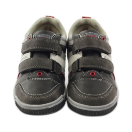American Club Pantofi sport pentru copii ADI cu Velcro American 152625 gri roșu 4