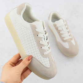 Pantofi sport din piele pentru femei Perfoled bej Sergio Leone SP-118 1