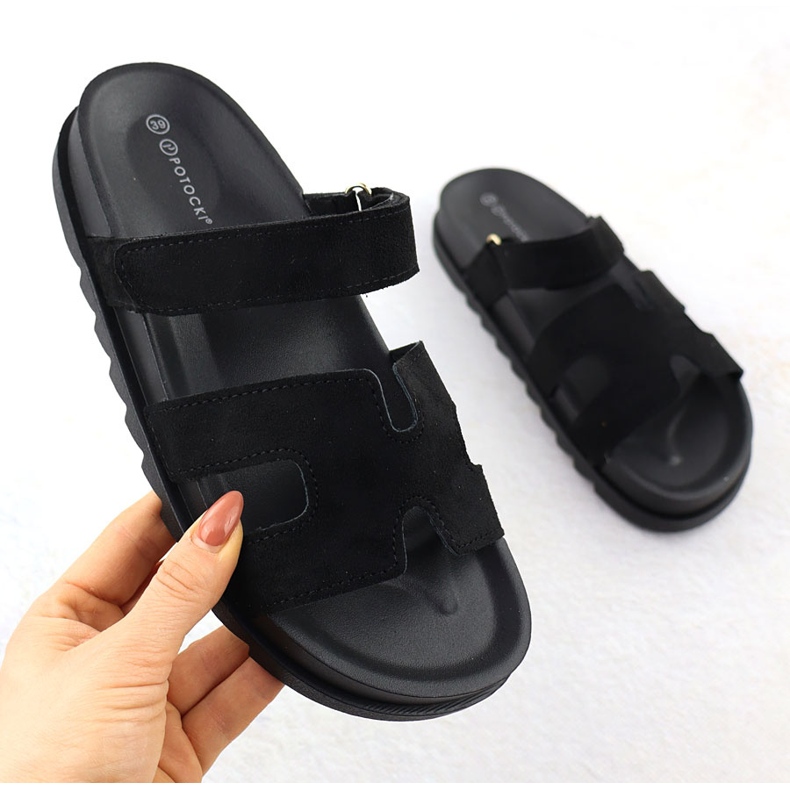 Papuci pentru femei negre potocki gn17303 negru 1