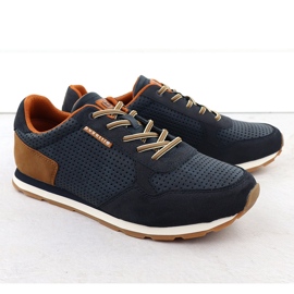 Pantofi sport pentru bărbați casual casual bugatti albastru 321-ash02-5500 1