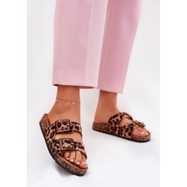 Flip -flops pentru femei cu cleme pe plută cu talpă maro maroniu imprimeu 2 Flip -flops pentru femei cu cleme pe plută cu talpă maro maroniu imprimeu 2