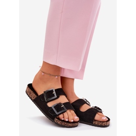 Flip -flops pentru femei cu cleme pe talpa de talpă neagră din Cork negru 1 Flip -flops pentru femei cu cleme pe talpa de talpă neagră din Cork negru 1