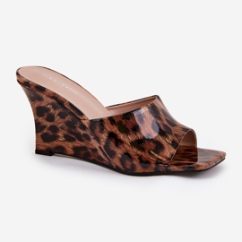 Picted Flip Flip Flops Brown Leopard Leopard Print maro 4