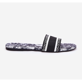 Flaps pentru femei plate cu model negru negru 4