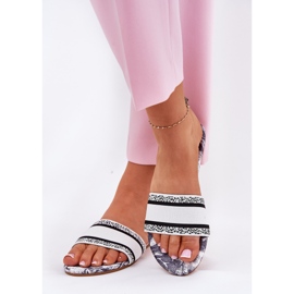 Flip -flops -uri pentru femei plate alb 2