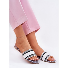 Flip -flops -uri pentru femei plate alb 6