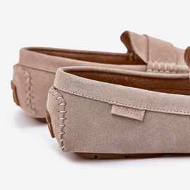 Big Star RR174050 Moage pentru bărbați din piele de căprioară Beige bej 2