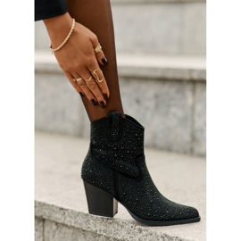 Cizme pentru femei decorate cu tocuri înalte cu instrumente în Spitz S.Barski Hy42-121 Negru 6