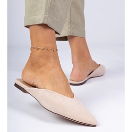 Flip -flops elegant bej din Ekozamszu 3
