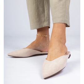 Flip -flops elegant bej din Ekozamszu 4