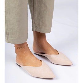 Flip -flops elegant bej din Ekozamszu 2