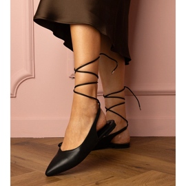 Tocuri plate negre din Eco -Leather negru 1