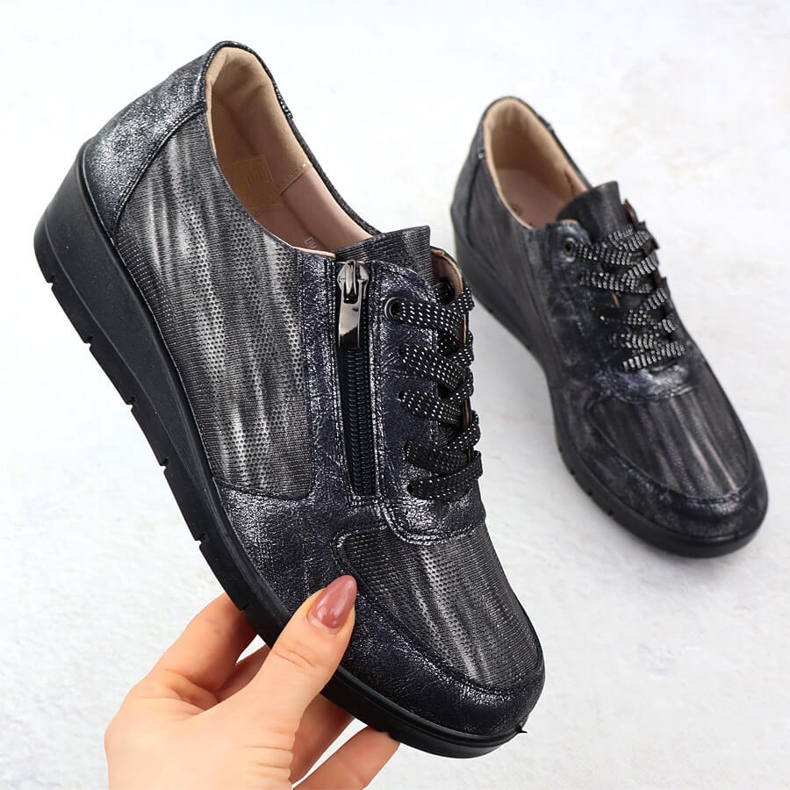 Pantofi sport negri Sabatina LH01 negru 1