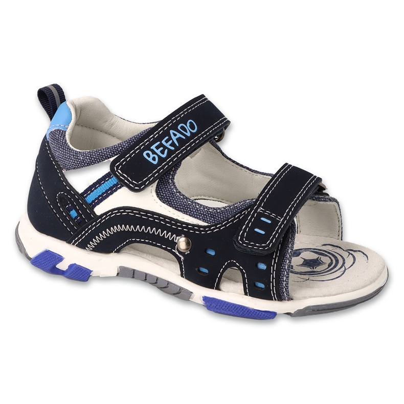 Sandale copii Befado, branț din piele, 170X104, bleumarin albastru 1