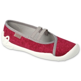 Papuci pentru copii Befado 116y306 Burgundy/Grey roșu 1
