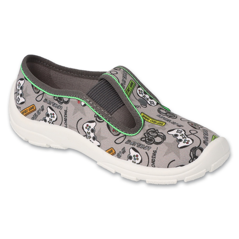 Papuci copii Befado, gri 975X188, cu aplicatii colorate 1