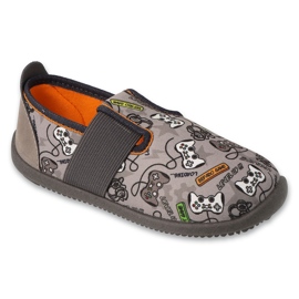 Papuci copii Befado, fund elastic, 901X021, gri 1