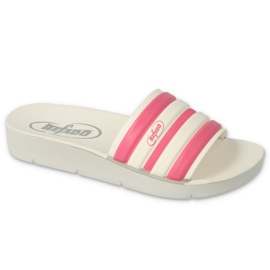 Befado Foam Flip Flops 067Y002 Alb cu dungi roz 3