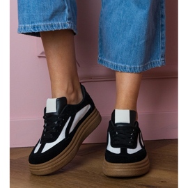 Adidași negri adidași pe o talpă groasă negru 1