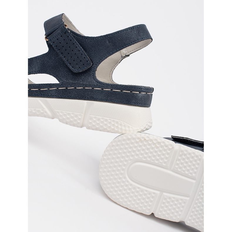 Goodin Sandale pentru femei clasice navy albastru 1